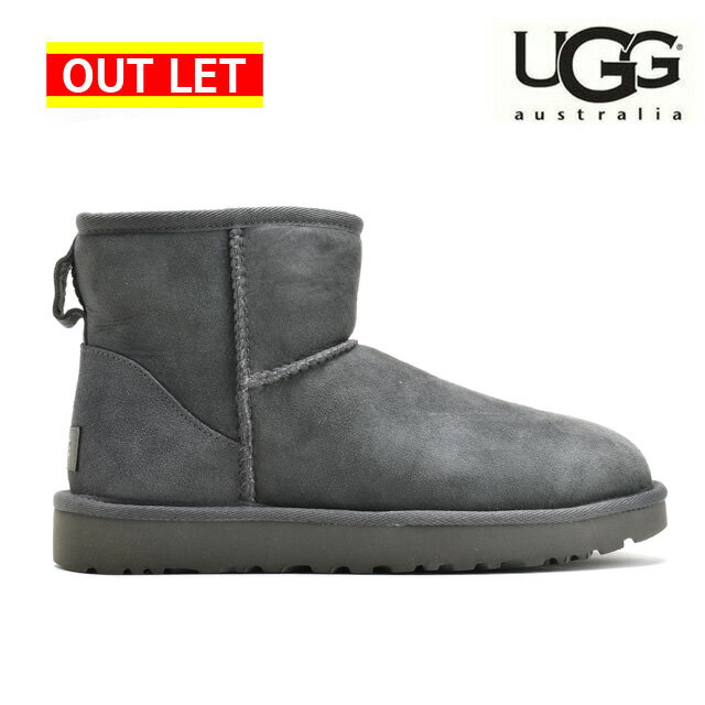 【アウトレット】【返品 交換不可】【しみ 汚れ複数あり】アグ UGG CLASSIC MINI II 1016222 クラシック ミニ II シープスキン ボア ブーツ グレー レディース【送料無料】