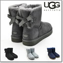 【3/30 0:00-23:59 エントリー＆楽天カード利用でポイント5倍】アグ UGG MINI BAILEY BOW 1005062 BLACK GREY ICE NAVY ベイリー バウ ブラック グレー アイス ネイビー シングル リボン シープスキン 羊毛 ムートン ブーツ シューズ レディース【送料無料】 その1