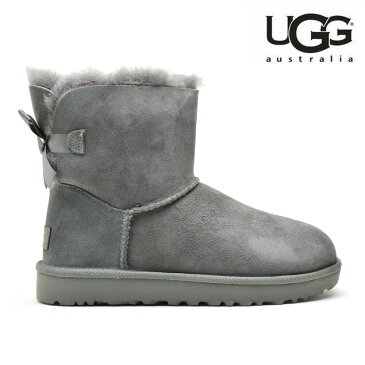 アグ UGG MINI BAILEY BOW II 1016501 GREY トドラー ミニ ベイリー ボウ 2 グレー バック ダブル リボン ウール ツインフェイス シープスキン 羊毛 ムートン ブーツ レディース【送料無料】