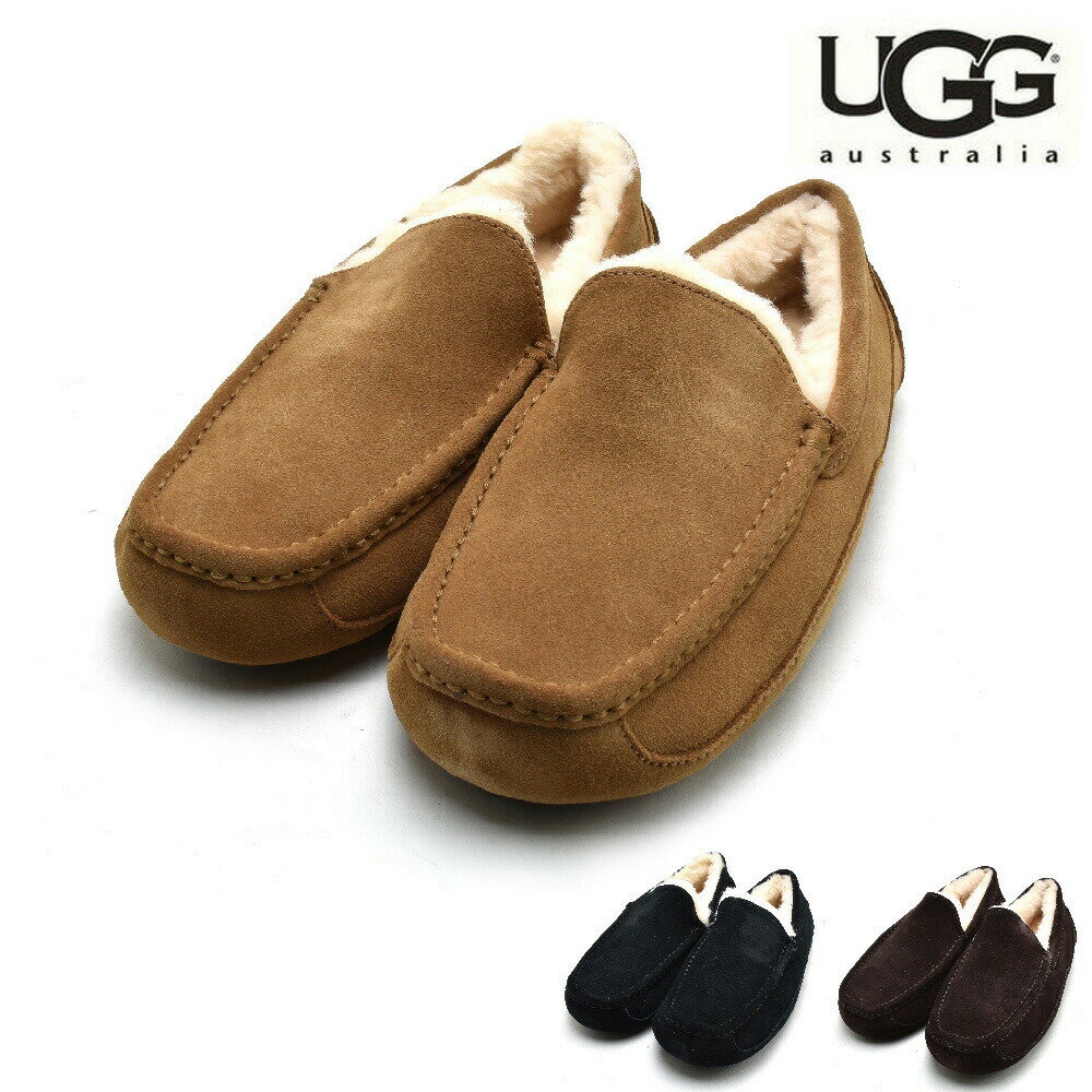 アグ アスコット モカシン メンズ スリッポン シープスキン フムートン ブラウン ブラック UGG M ASCOT【送料無料】