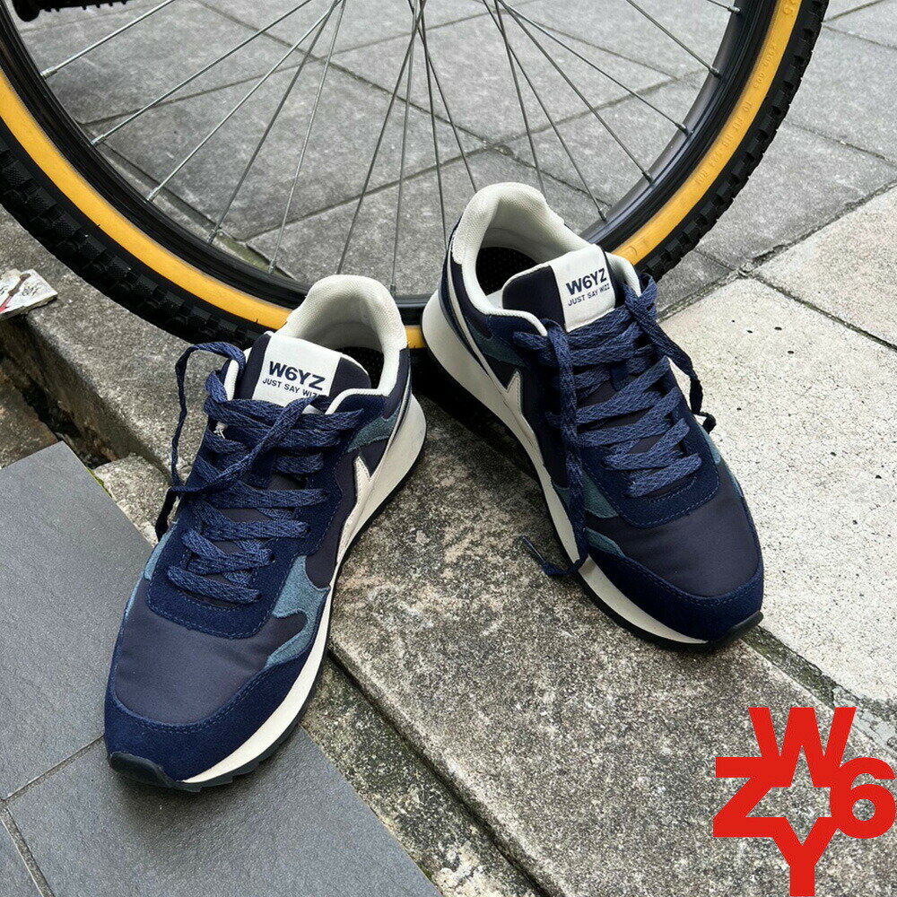 樂天商城 - 【お買い物マラソンSALE】ウィズ W6YZ スニーカー メンズ シューズ ローカット 靴 スエード ファブリック ネイビー ブルー YAK-M【送料無料】