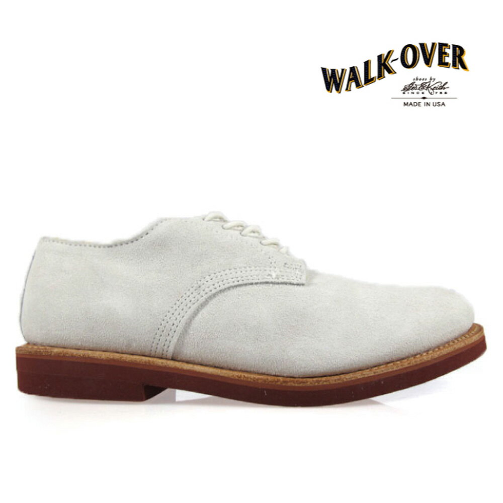 ウォークオーバー WALK-OVER DERBY WHITE SUEDE WM0001ダービー ホワイト スウェード WALKOVER WM0001【送料無料】