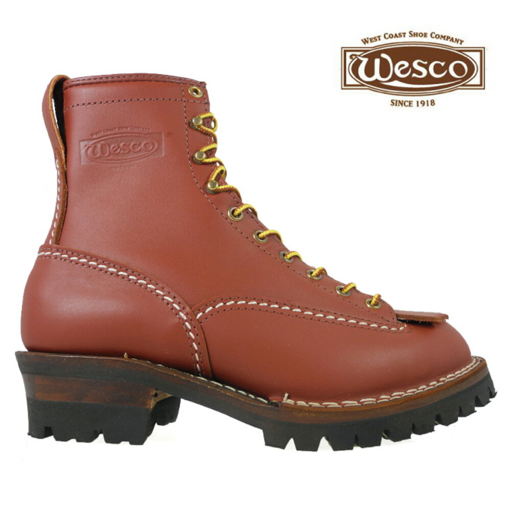 ウェスコ WESCO Custom Jobmaster REDWOOD 108100 Leather Height 8inch Vibram Sole ウエスコ カスタム ジョブマスター 8インチ ビブラム ソール レッドウッド ワークブーツ 【送料無料】