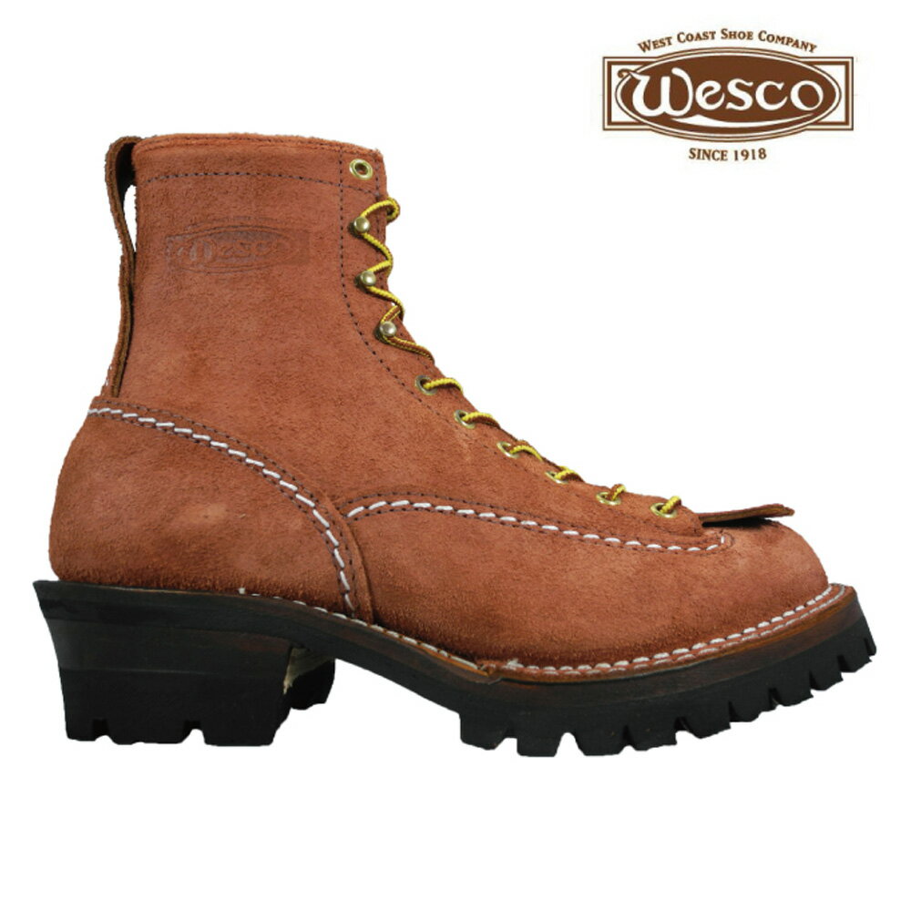 ウェスコ WESCO Custom Jobmaster REDWOOD ROUGHOUT 108100 Leather Height 8inch Vibram Sole ウエスコ カスタム ジョブマスター 8インチ ビブラム ソール レッドウッド ワークブーツ 【送料無料】