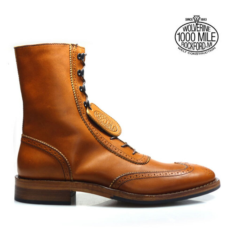 ウルヴァリン WOLVERINE WINCHESTER BROGUE BOOT W06491 TAN ウルバリン ウィンチェスターブローグブーツ W06491 タン ビブラムソール グッドイヤーウェルト製法 ワークブーツ 【送料無料】