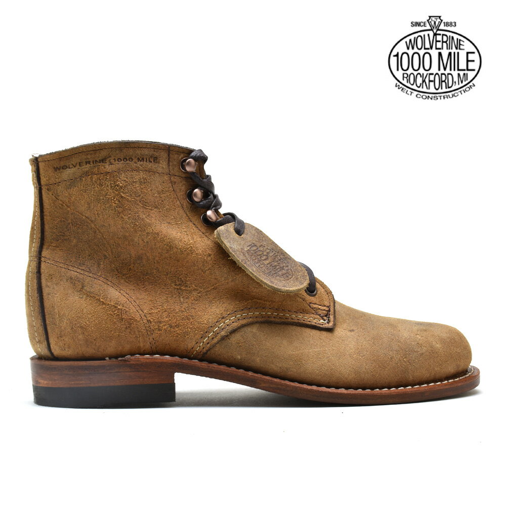 ウルヴァリン WOLVERINE W40304 1000 MILE 6インチ BOOT BROWN WAXY LEATHER ブーツ シューズ ブラウン ワクシーレザー メンズ