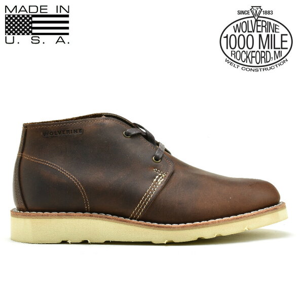【お買い物マラソンSALE】ウルヴァリン チャッカブーツ メンズ ワークブーツ ブラウン 茶 WOLVERINE LIAM【送料無料】 の商品画像