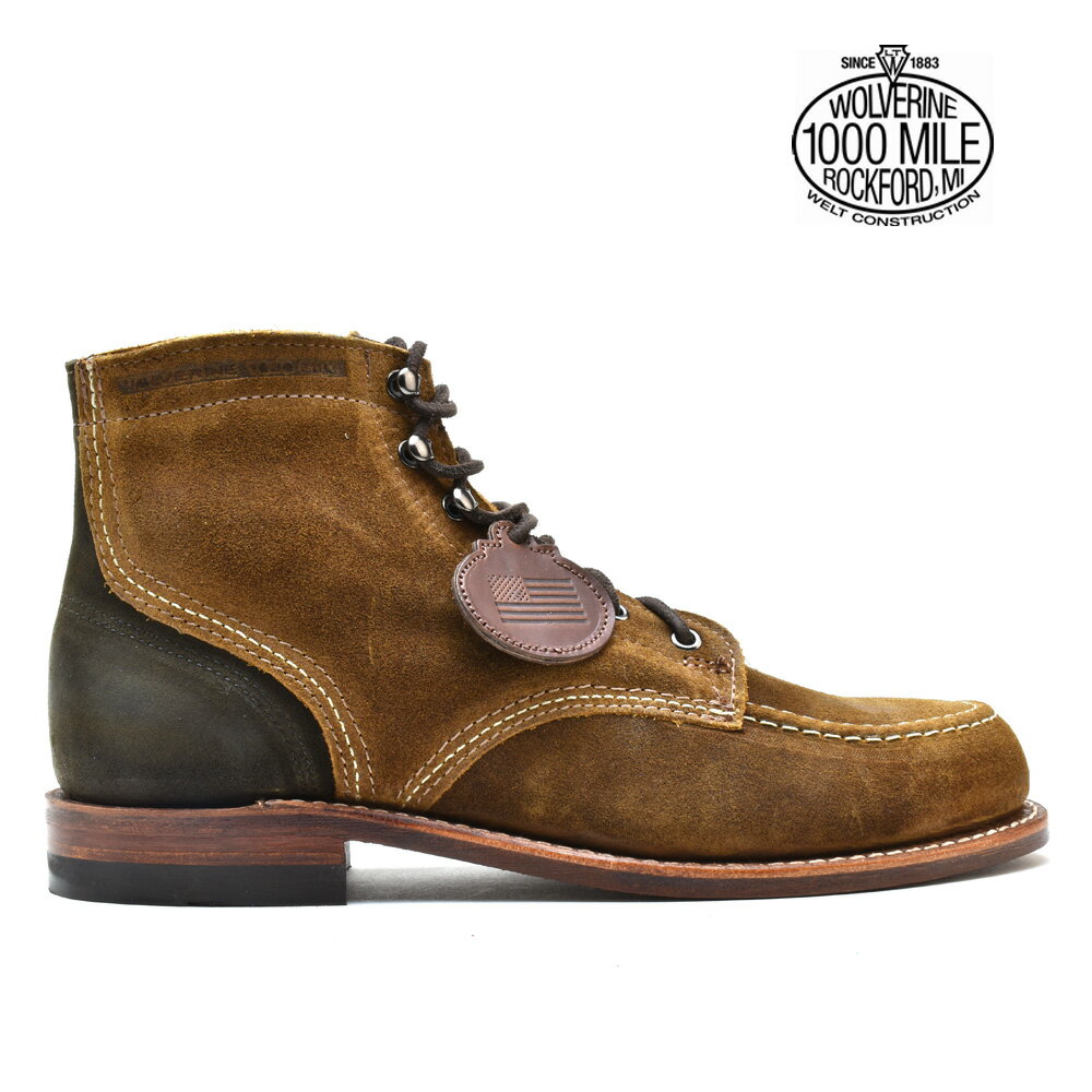 ウルヴァリン WOLVERINE W40561 1000 MILE 6 BOOTS 1940 APRON TOE BOOT DARK TAN SUEDE ブーツ シューズ ダーク タン スエード メンズ 【送料無料】