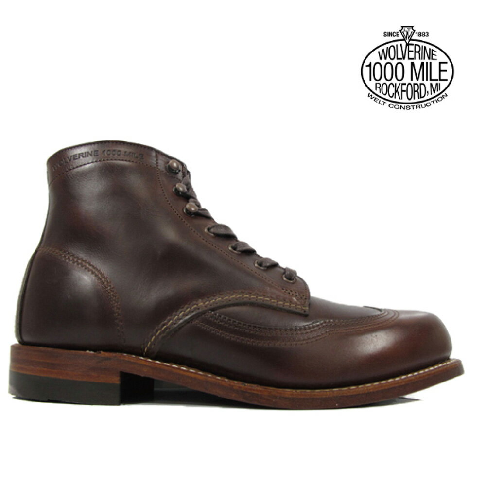 ウルヴァリン 1000マイルブーツ アディソン ブラウン 茶 WOLVERINE ADDISON BOOT W05342 BROWN WING TIP ウィングチップ ワークブーツ 【送料無料】