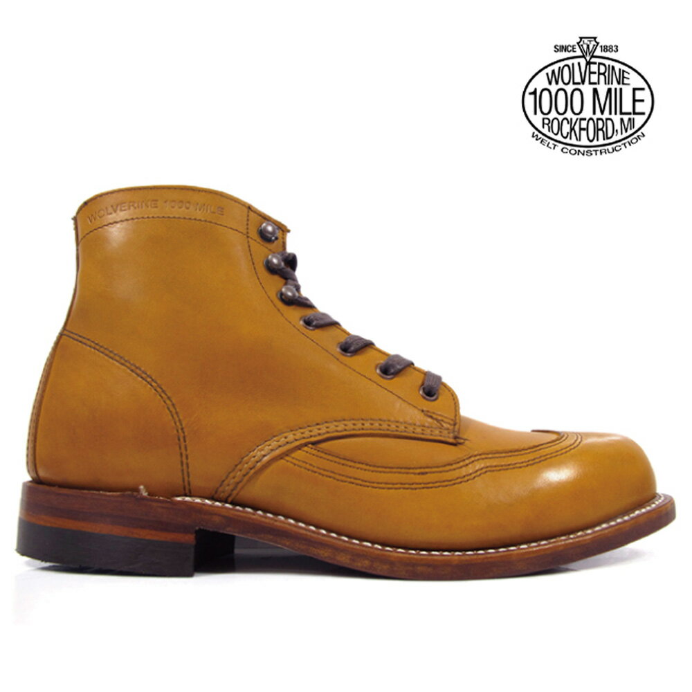 ウルヴァリン 1000マイルブーツ アディソン タン WOLVERINE ADDISON BOOT W05343 TAN WING TIP ウィングチップ ワークブーツ 【送料無料】