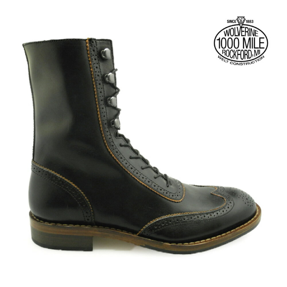 ウルヴァリン WOLVERINE WINCHESTER BROGUE BOOT W06492 BLACK ウルバリン ウィンチェスターブローグブーツ W06492 ブラック ビブラムソール グッドイヤーウェルト製法 ワークブーツ 【送料無料】
