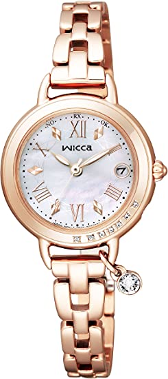 シチズン CITIZEN 腕時計 wicca ウィッカ ソーラーテック電波時計 ブレスライン ハッピーダイアリー KL0-863-11 レディース