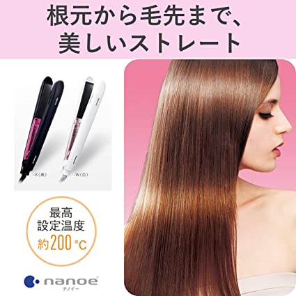 パナソニック ヘアーアイロン ストレート用 ナノケア 海外対応 黒 EH-HS9E-K