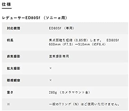 Vixen ŷ��˾����ѥ��������꡼ ������� ��ǥ塼����ED80Sf SONY���� 37233-1