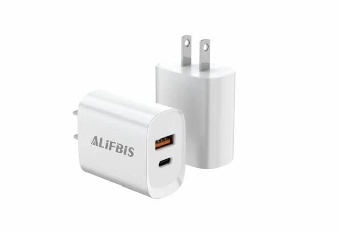 Alifbis 正規品 USB-C 急速充電器 C+A 2ポート PSE認証済 pd 充電器 20W ACアダプター USB充電器 ACアダプタ PD 急速充電 コンパクト ..