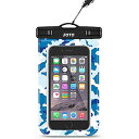 JOTO 防水ケース IPX8認定 携帯電話用ドライバッグ 最大7.0 スマホに対応可能 適用端末：iPhone 14 13 Mini Pro Max iPhone 12 11 XS XR 8 Android -カモブルー