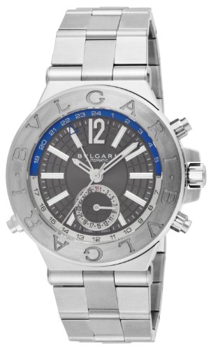 ブルガリ 腕時計 Diagono ディアゴノ ブラック 文字盤 ステンレススチール サファイヤガラス 自動巻 40MM スイス Watch DG40C14SSDGMT メンズ シルバー 並行輸入品