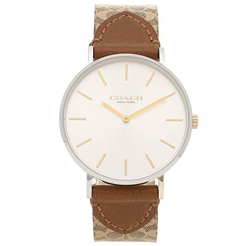 コーチ 時計 レディース ペリー 36MM シグネチャー クォーツ ホワイト ブラウン COACH 14503121 並行輸入品