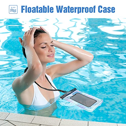 ProCase 2点セット スマホ防水ケース 、 フロート式 ドライバッグ IPX8認定 完全保...