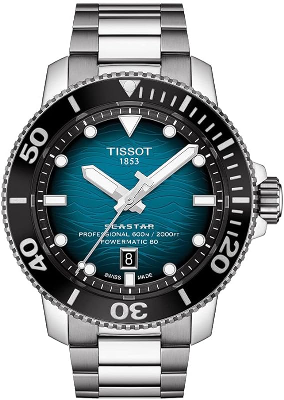 TISSOT(ティソ) 腕時計 メンズ TISSOT シースター 2000 プロフェッショナル グリーン文字盤 ブレスレット T1206071104100 正規輸入品