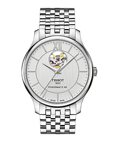 TISSOT(ティソ) 腕時計 メンズ TISSOT トラディション オートマティック オープンハート シルバー文字盤 ブレスレット T0639071103800 正規輸入品 TISSOT(ティソ) 腕時計 メンズ TISSOT トラディション オートマティック オープンハート シルバー文字盤 ブレスレット T0639071103800 正規輸入品