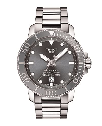 TISSOT(ティソ) 腕時計 メンズ TISSOT シースター 1000 オートマティック グレー文字盤 ブレスレット T1204071108101 正規輸入品 TISSOT(ティソ) 腕時計 メンズ TISSOT シースター 1000 オートマティック グレー文字盤 ブレスレット T1204071108101 正規輸入品