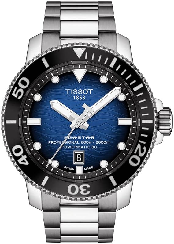 TISSOT(ティソ) 腕時計 メンズ TISSOT シースター 2000 プロフェッショナル ブルー文字盤 ブレスレット T1206071104101 正規輸入品