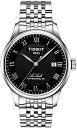 TISSOT(ティソ) 腕時計 メンズ TISSOT ル ロックル パワーマティック80 ブラック文字盤 ブレスレット T0064071105300 正規輸入品