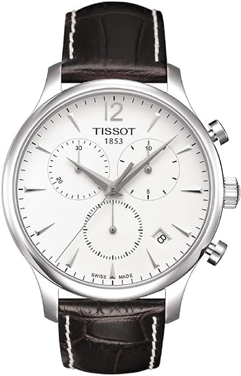 TISSOT(ティソ) 腕時計 メンズ TISSOT トラディション クロノグラフ シルバー文字盤 レザーベルト T0636171603700 正規輸入品