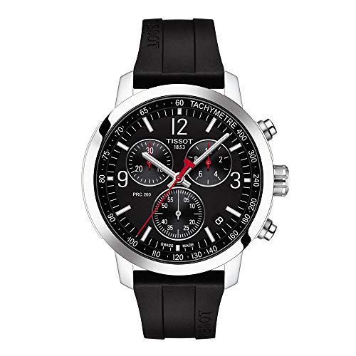 Rakuten - TISSOT(ティソ) 腕時計 メンズ TISSOT PRC 200(ピーアールシー 200) クロノグラフ ブラック文字盤 ラバーベルトベルト T1144171705700 正規輸入品