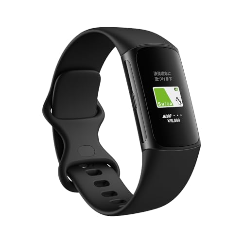 Suica対応 Fitbit Charge 6 トラッカー Obsidian/Black 最大7日間のバッテリーライフ/GPS搭載/スマートウォッチ