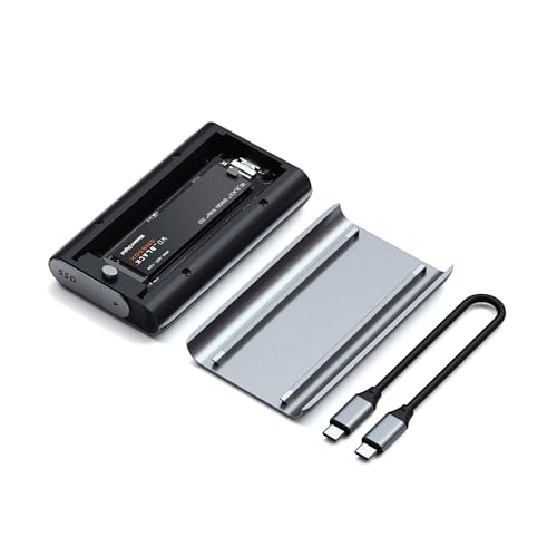 Rakuten - Satechi USB4 M.2 NVMe SSD Pro エンクロージャー (40Gbps 高速転送, 16TBまで対応) アルミニウム 工具不要 ポリカーボネイト ケース USAP SSD Trim (サイズ2280/2260/2242/2230m