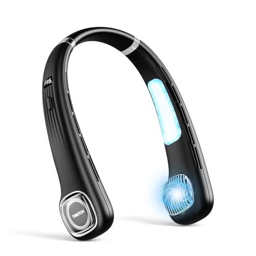 2024新設計 軽くて大風量 ネッククーラー 冷感プレート付 首掛け扇風機 羽なし 携帯扇風機 瞬間冷却 5000mAh大容量バッテリー内蔵 静音設計 5段階風量調整 涼しい マイナスイオン Type-C急速充電 LCD液晶ディスプレイ 16時間連のサムネイル