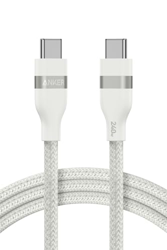 Rakuten - Anker USB-C USB-C ケーブル (1.8m, 240W, 高耐久ナイロン) USB PD対応 MacBook Pro iPhone Galaxy iPad Pro/Air MacBook Pro/Air 各種対応 ホワイト
