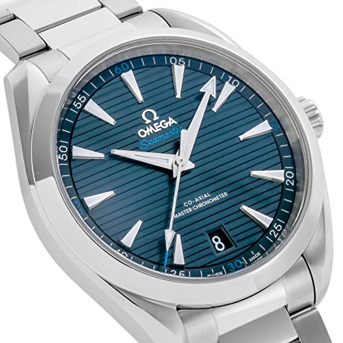 OMEGA(���ᥬ) �ӻ��� SEAMASTER AQUA TERRA �����ޥ����� �������ƥ� �֥롼 ʸ���� ���ƥ�쥹�������� ���ե����䥬�饹 ������������� ��ư�� 15�����ɿ� 40MM ������ Watch 220.10.41.21.0