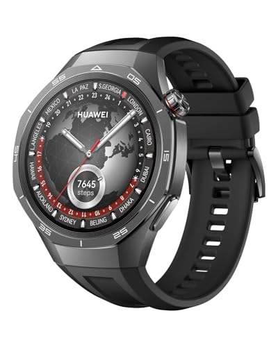 Rakuten - HUAWEI WATCH GT 5 Pro 46mm スマートウォッチ ゴルフナビ機能搭載 3Dコースマップ 心電図 ECG 高度なランニングサポート 睡眠時呼吸乱れ検知 等高線 オフラインマップ ルートナビGPXファイル対応 高硬度チタニウムとサファ