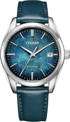 Citizen 腕時計 機械式自動巻 銀箔漆文字板 日本製 NB1060-12L メンズ ブルー Citizen 腕時計 機械式自動巻 銀箔漆文字板 日本製 NB1060-12L メンズ ブルー