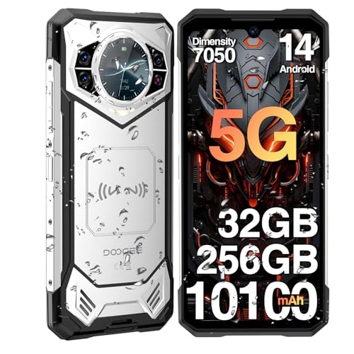 Dimensity 7050 新登场 Android14 5G スマホ DOOGEE S200 SIMフリー スマートフォン 本体 32GB RAM+256GB+2TB拡張可能 6.7インチ 大画面 120Hzのリフレッシュレート 100MP+20