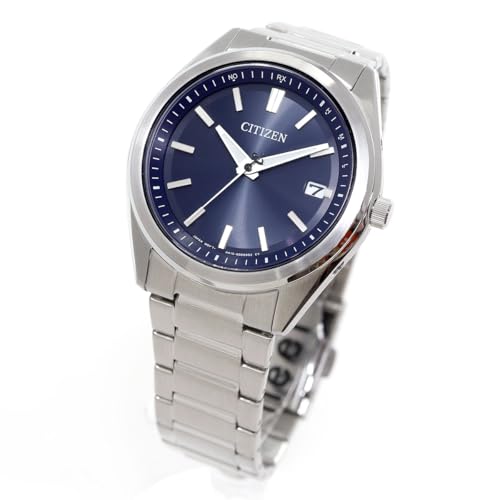 Rakuten - Citizen 腕時計 光発電エコ ドライブ 電波時計 防水 銀 青 国内正規品 AS1080-65L メンズ シルバー