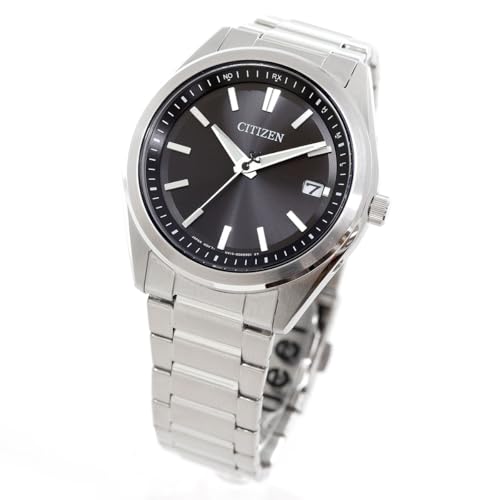 Rakuten - Citizen 腕時計 光発電エコ ドライブ 電波時計 防水 銀 黒 国内正規品 AS1080-65E メンズ シルバー