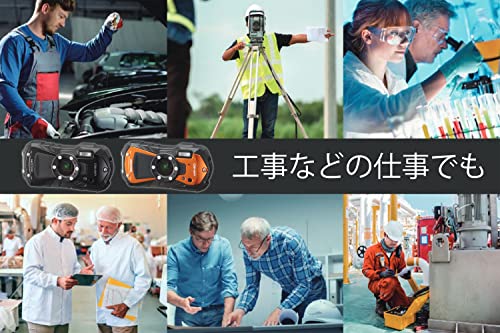 RICOH WG-80 ORANGE リコー本格防水デジタルカメラ 14m防水 (連続2時間) 1.6m耐衝撃 防塵 -10 耐寒 アウトドアで活躍するタフネスボディ CALSモード搭載で 現場記録など幅広いビジネスシーンで活躍3126
