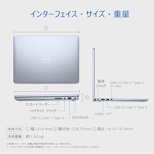 Dell Inspiron 14 5440 Core i5 1334U 16GB 512GB SSD アイスブルー Windows 11 Home 日本語
