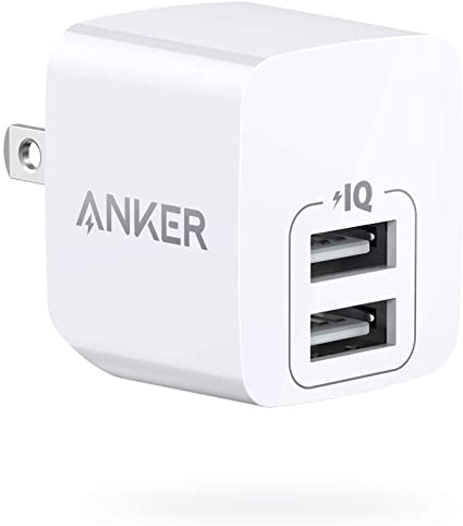 Anker PowerPort mini 12W 2ポート USBフルスピード充電器 折りたたみ式プラグ/PowerIQ/超コンパクトサイズ iPhone iPad Android各種対応