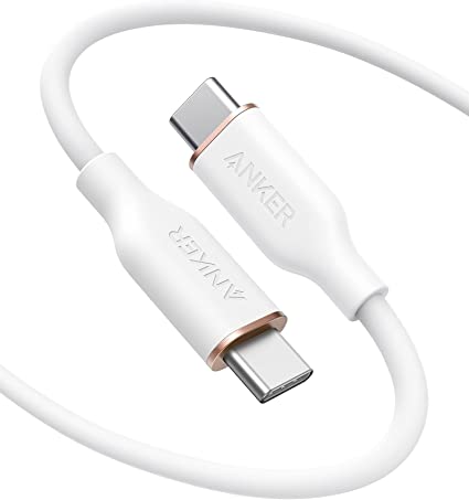 Anker PowerLine III Flow USB-C USB-C ケーブル (1.8m ホワイト) Anker絡まないケーブル USB PD対応 ..