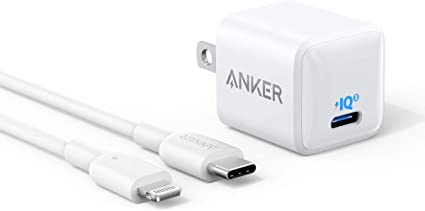 Anker PowerPort III Nano 20W with USB-C ライトニング ケーブル (PD 充電器 20W USB-C 超小型急速充電器) PSE技術基準適合 / PowerIQ 3.0 (Gen2)搭載 iPhone 12 /