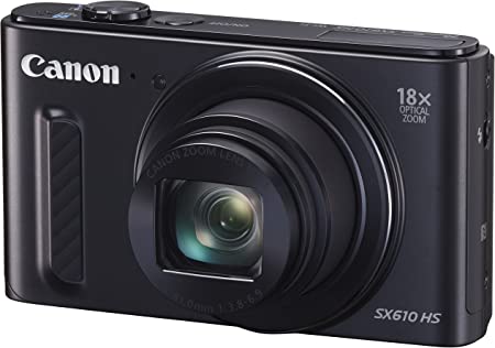 Canon PowerShot SX610 HS Digital Camera, Black, 18x Optical Zoom (PSSX610HS(BK))