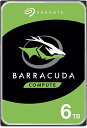 Seagate BarraCuda 3.5インチ 6TB 内蔵ハードディスク HDD 2年保証 6Gb/s 256MB 5400rpm 正規代理店品 ST6000DM003
