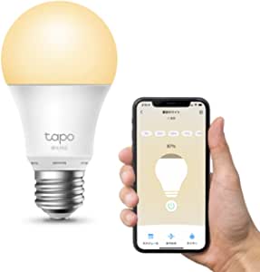 TP-Link Tapo スマート LED ランプ 調光タイプ 電球色 E26 800lm 電球色 Echo シリーズ/Google ホーム 対応 追加機器不要 3年保証 Tapo L510E/A