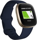 Fitbit バーサ 3 Suica対応 Fitbit Versa 3 スマートウォッチ ミッドナイト/ソフトゴールド 6日間以上のバッテリーライフ/Alexa搭載/GPS搭載