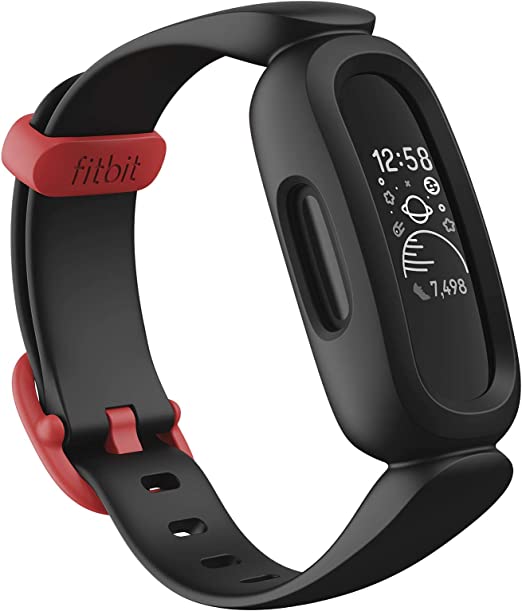 フィットビット スマートウォッチ（売れ筋ランキング） Fitbit Ace 3 お子様向けトラッカー ブラック/スポーツレッド 8日間のバッテリーライフ